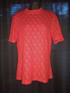 ✨ 3 / $15 DEAL ✨ Red Full Lace Short Sleeve Top - Vamp Goth Whimsigoth Bold